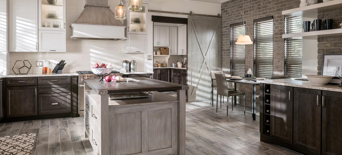 Medallion Cabinetry Using Gray In A Timeless Way,One Bedroom Apartment Ideas