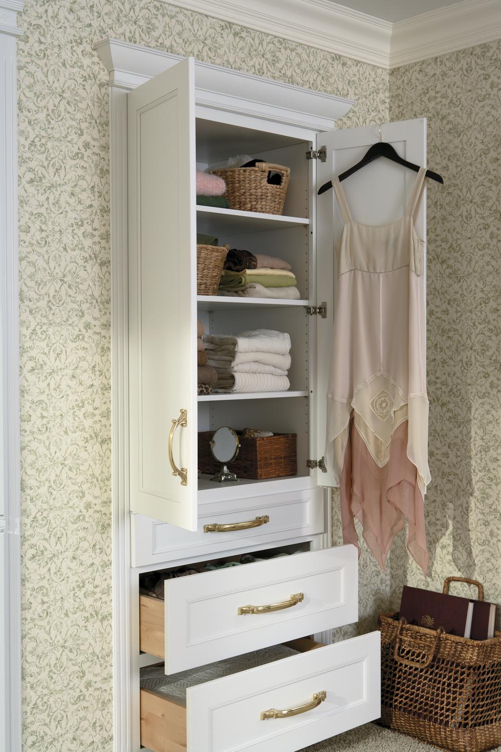 Medallion Builtin Tall with Shelves and Drawers