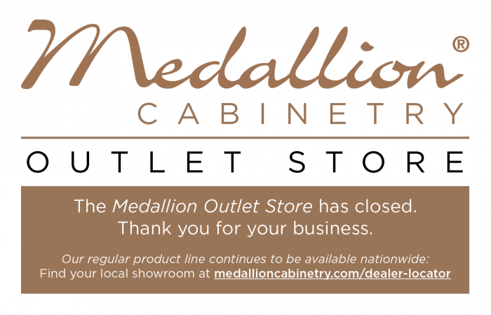 Medallion Cabinetry Outlet Sale Closed Sign