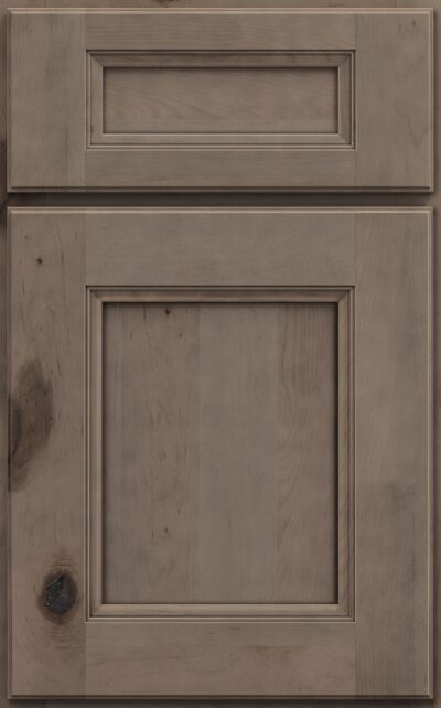 Dockside on rustic maple with Five Piece drawer front