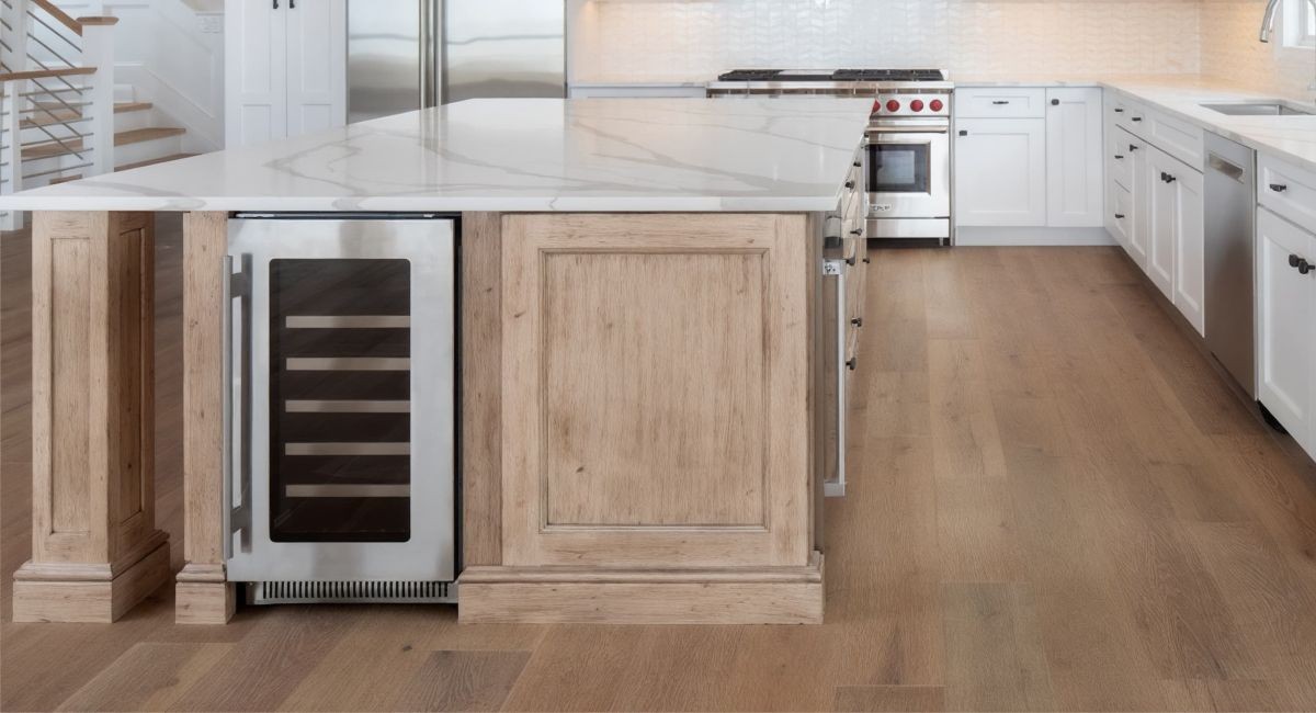 Kitchen interior with wide view
