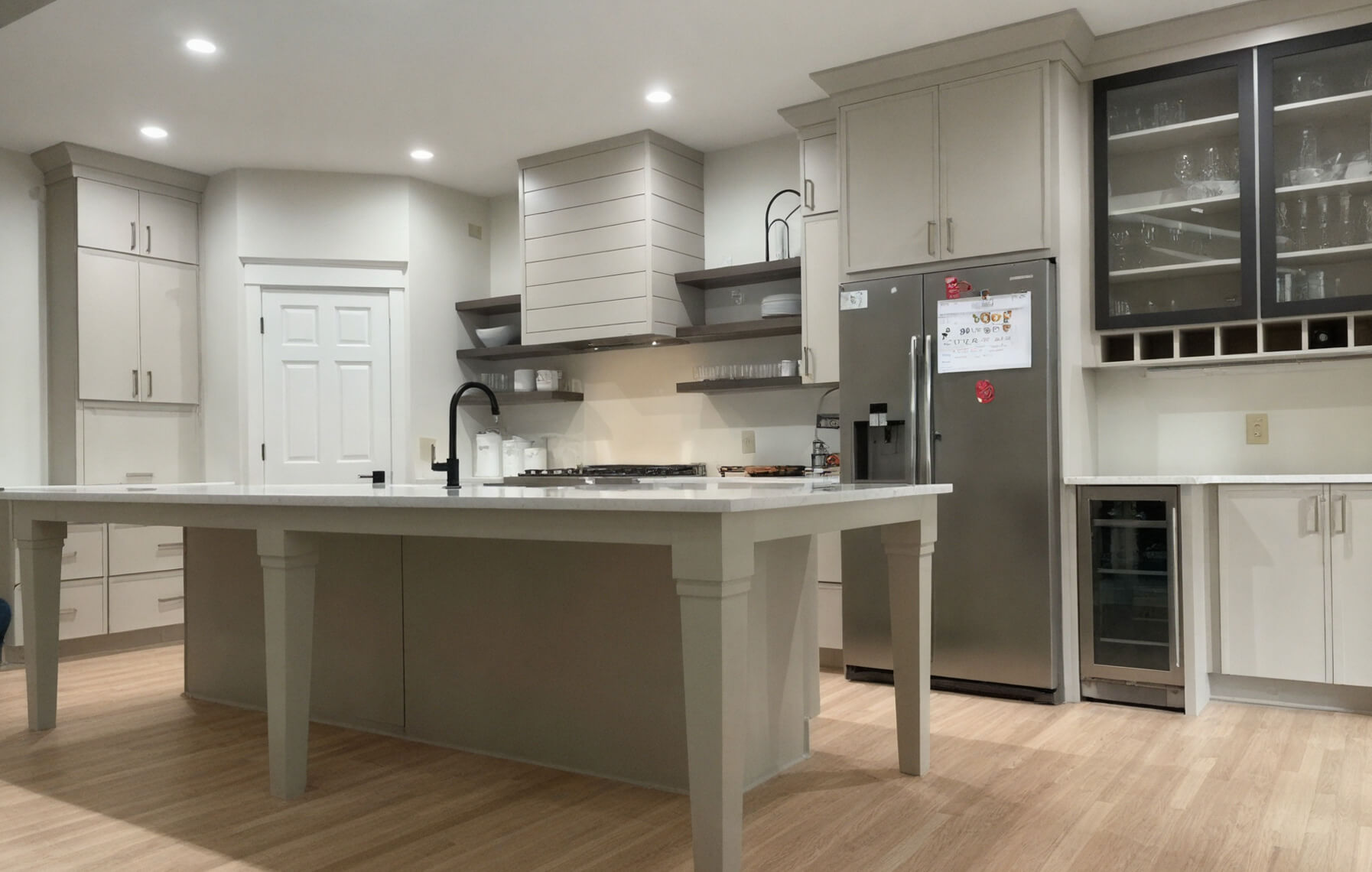 Kitchen interior with wide view